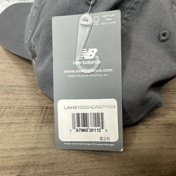 NWT New Balance Unisex Embroidered N Logo Baseball Hat Size One Size (Gray) - Picture 7 of 12